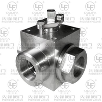 Válvula de bola de 3 vías de alta presión Q14F-PN160