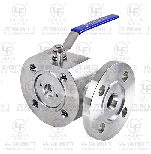 V&aacute;lvula de bola de 3 v&iacute;as tipo oblea de tipo delgado