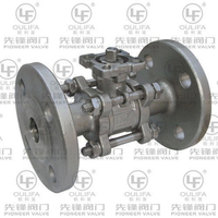 Válvula de bola con brida de 3 piezas ISO 5211 PQ41F-1000PSI